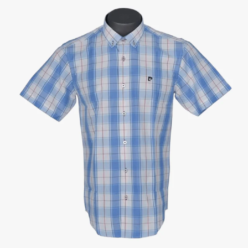 Price Drop Pierre Cardin Mens Short Sleeve Shirt Blue