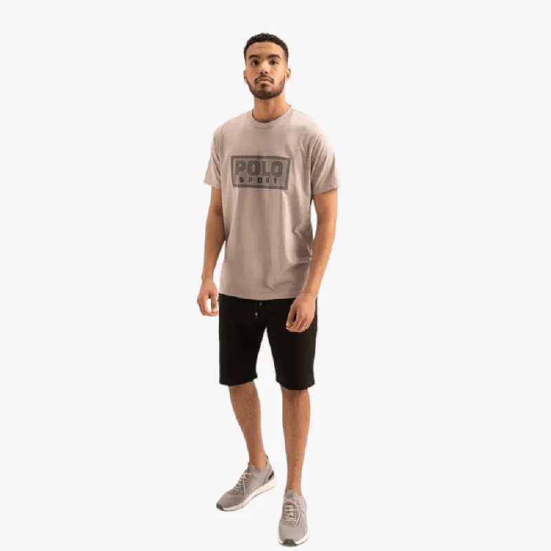 Extra Discount Polo Mens Sport Thomas Block Logo Short Sleeve Tee Charcoal