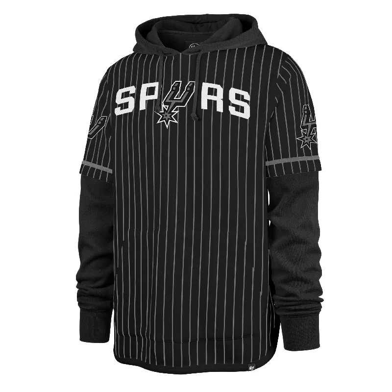New Arrival SAN ANTONIO SPURS PINSTRIPE '47 SHORTSTOP PULLOVER HOOD