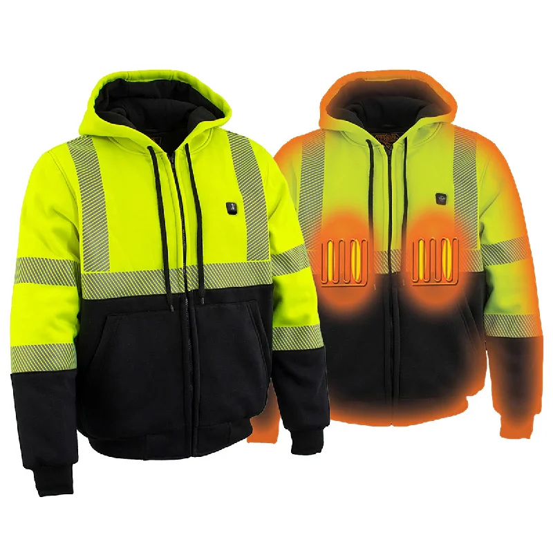 Weekend Discounts to Savor Nexgen Heat NXM1773SET Men's Heated High Visibility Work Hoodie, Neon Green Hi Vis Reflective Hoodie w/ Battery Weekend Discounts to Savor Nexgen Heat NXM1773SET Men's Heated High Visibility Work Hoodie, Neon Green Hi Vis Reflective Hoodie w/ Battery