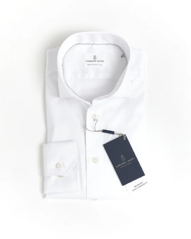 Amazing Deals Modern Fit Performance Solid Stretch Dress Shirt
