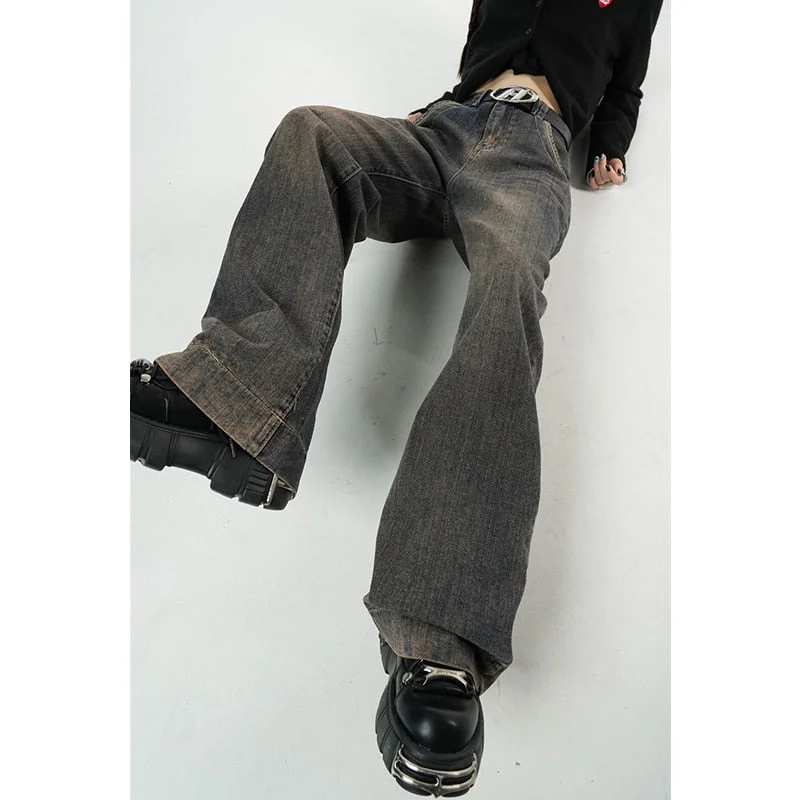 Time-Sensitive CityHottie - Winter Vintage Dark Blue High Waist Women Jeans American Fashion Streetwear Wide Leg Denim Trouser Straight Baggy Denim Pants Time-Sensitive CityHottie - Winter Vintage Dark Blue High Waist Women Jeans American Fashion Streetwear Wide Leg Denim Trouser Straight Baggy Denim Pants