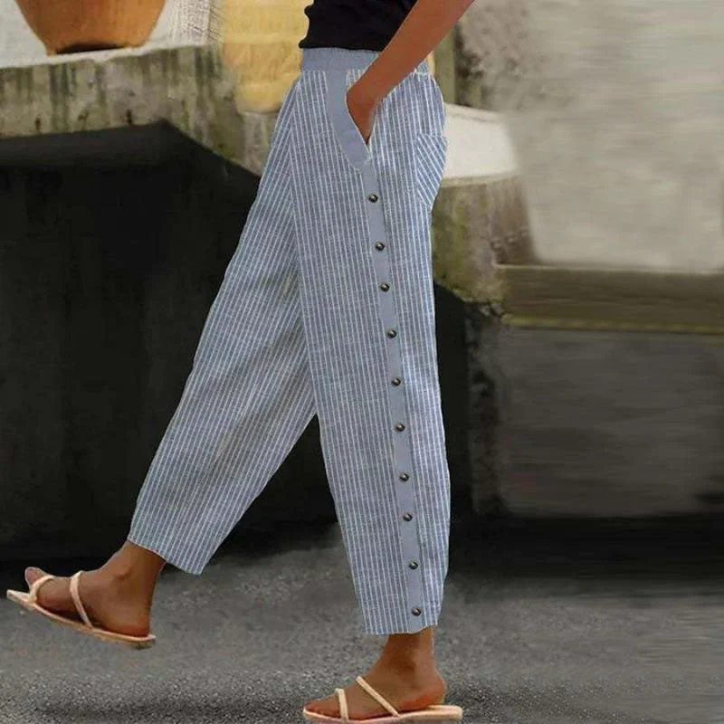 Weekend Savings Extravaganza Casual Striped Trousers