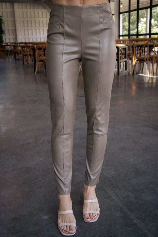 Weekend Bargains to Savor Amaris Faux Leather Leggings, Mink