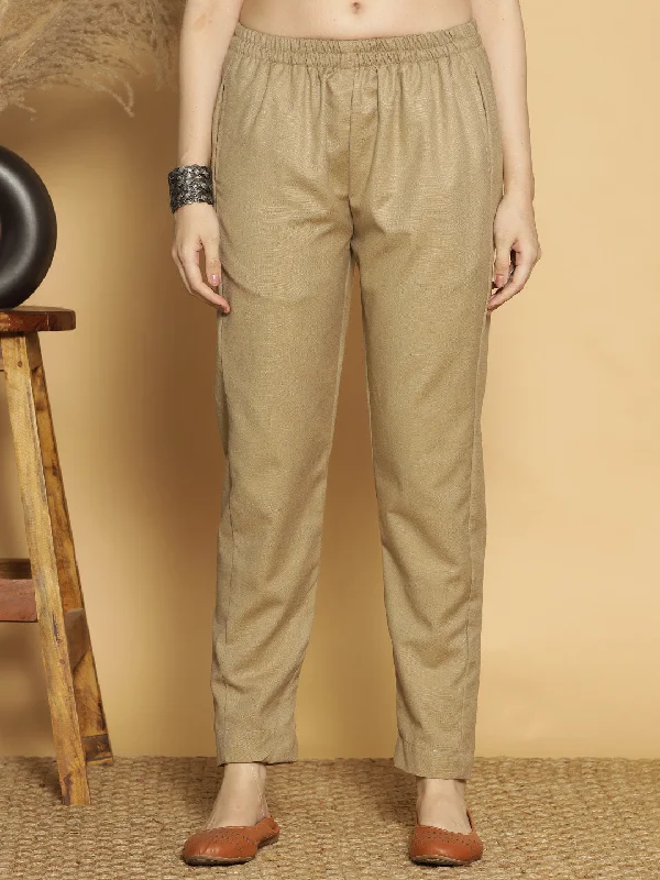 Weekend Special Beige Acrylic Pants
