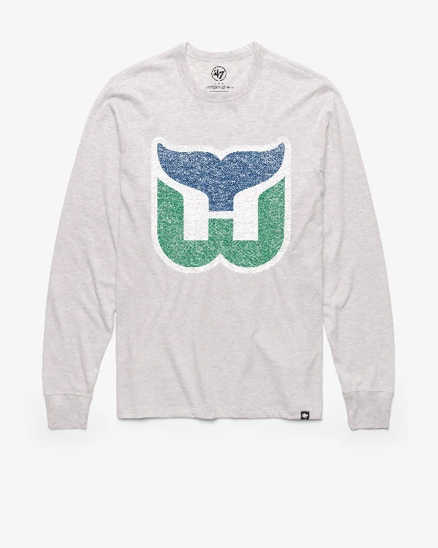 Stock Up HARTFORD WHALERS VINTAGE PREMIER '47 FRANKLIN LONG SLEEVE TEE