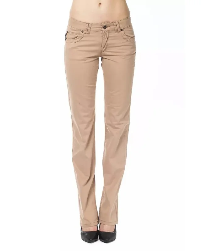 Crazy Deal Ungaro Fever Women's Beige Cotton Jeans & Pant - W30 US