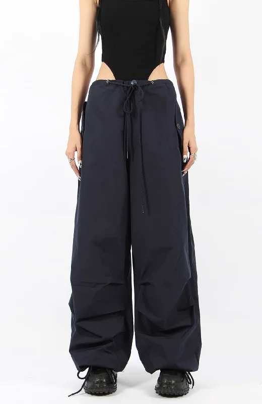 Weekend Savings Fiesta Button Pocket Oversized Parachute Pants