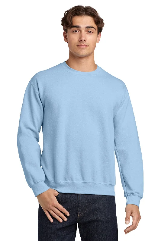 Final Offer Gildan Mens Pill Resistant Fleece Crewneck Sweatshirt - Light Blue