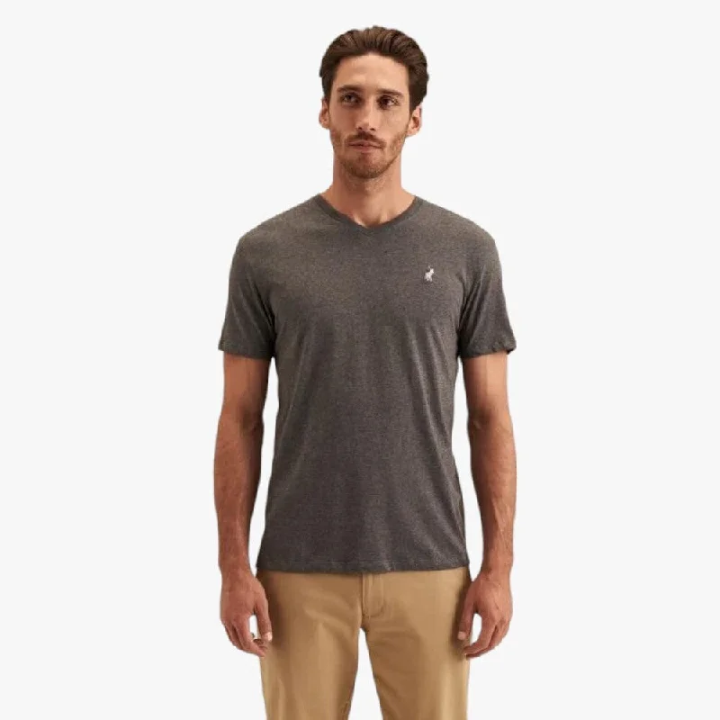 Amazing Deals Polo Mens V-Neck Short Sleeve Tee Charcoal