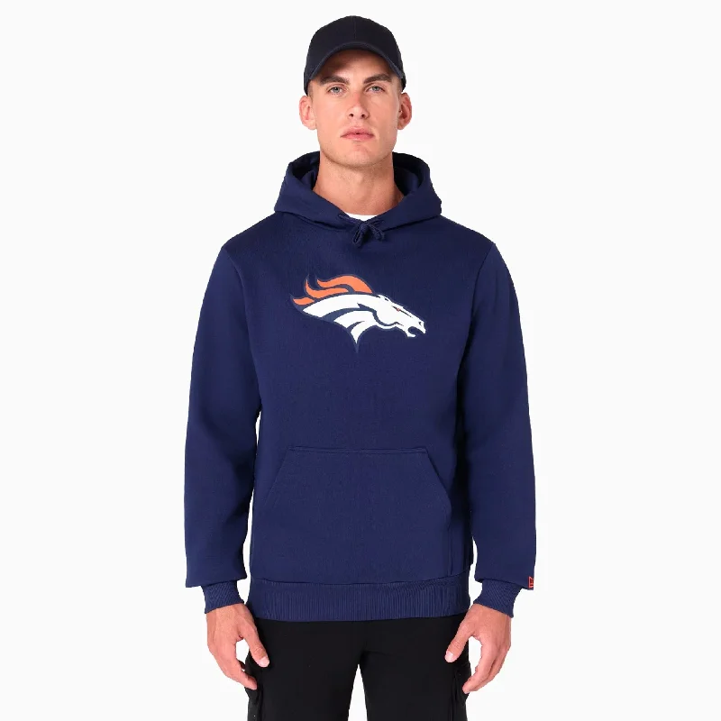 Weekend Discounts to Indulge In Denver Broncos NFL Navy Pullover Hoodie