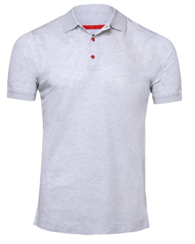 Weekend Deals to Make You Smile Light Grey Snap Polo