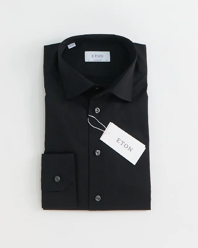 Epic Deals Signature Twill Black Contemporary Dress Shirt