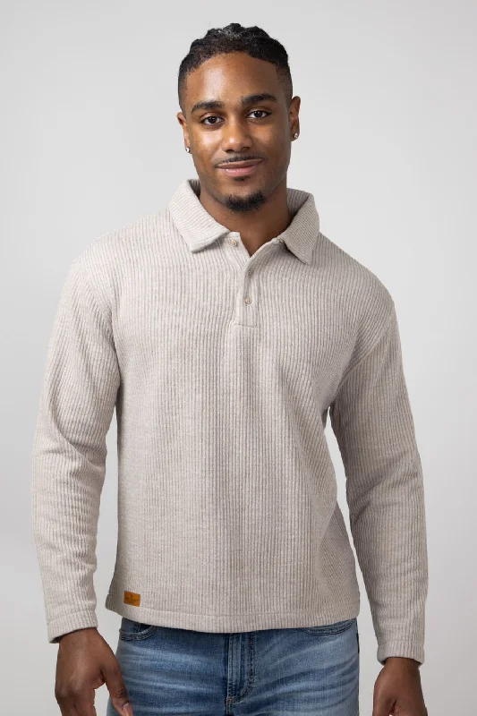 Weekend Bargains to Relish Simply Southern Knit Polo Shirt for Men in Toffee | PP-0224-MN-POLO-KNIT-TOFFEE Weekend Bargains to Relish Simply Southern Knit Polo Shirt for Men in Toffee | PP-0224-MN-POLO-KNIT-TOFFEE