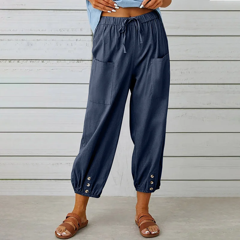 Weekend Shopping Extravaganza 【Cotton And Linen】Casual Comfortable Trousers