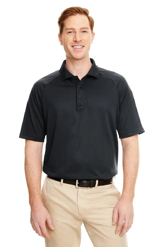 Weekend Deals to Make You Smile Harriton Mens Advantage Tactical Moisture Wicking Short Sleeve Polo Shirt - Black
