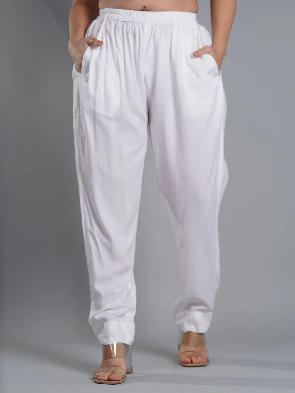 Weekend Offers That Sizzle MilkyWhite Rayon Pants