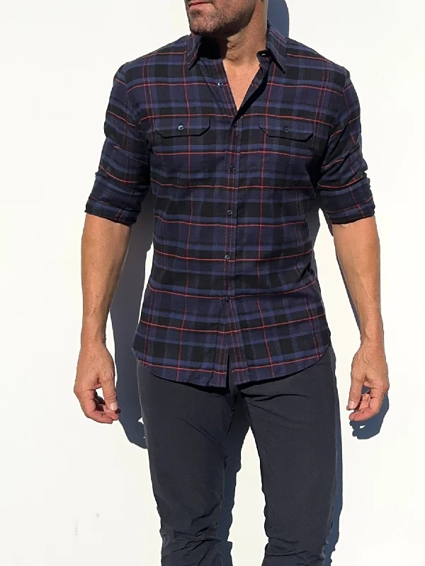 Special Savings Navy, Black & Red Utility Flannel- Small Batch #577