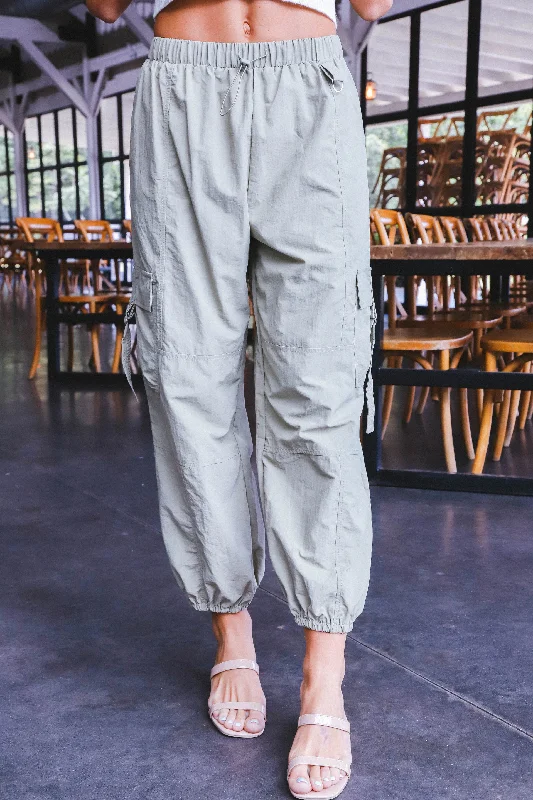 Take Action Aleah Cargo Joggers, Light Olive
