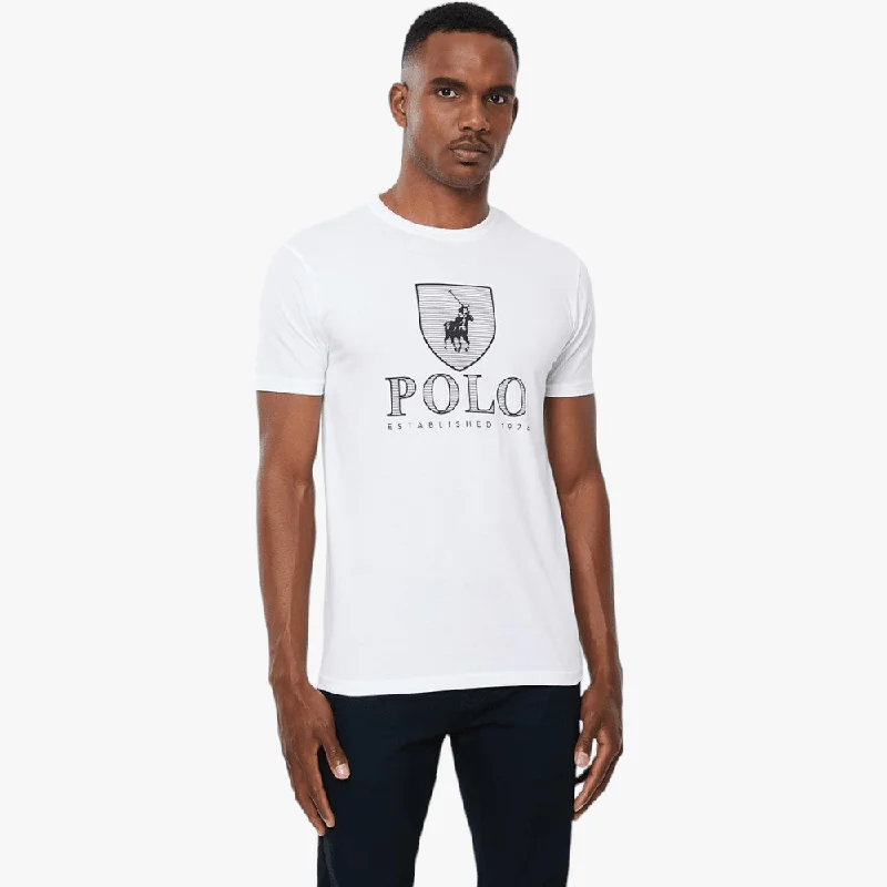 Quick Sale Polo Mens Cory Crest Crew Neck Short Sleeve Tee White