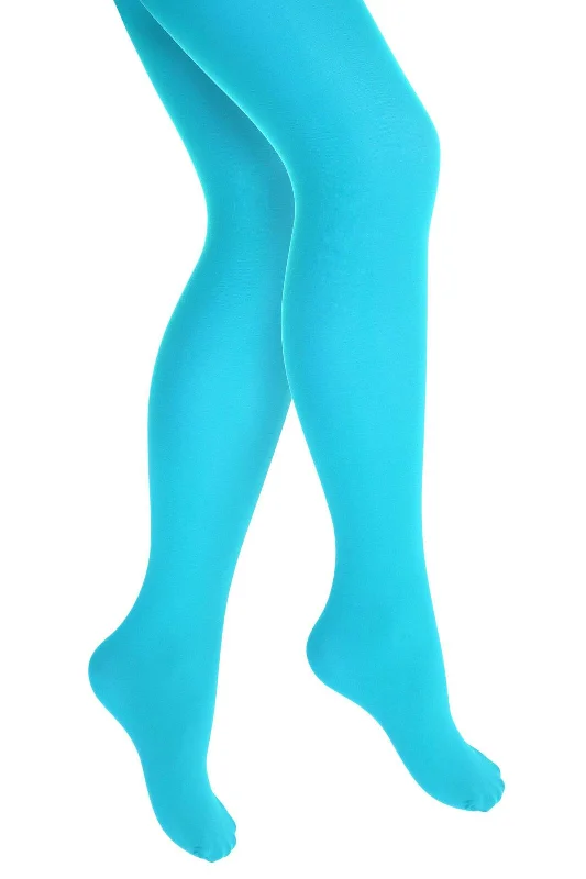 Weekend Deals to Make You Happy PANTYHOSE Tights Stockings Hosiery Womens Ladies Plain Colours - Sky Blue - One Size Fits Most