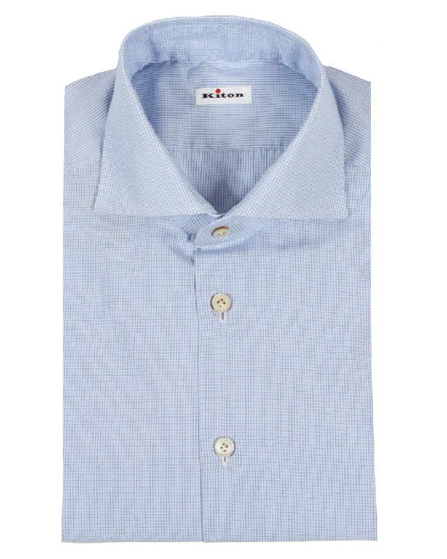 Weekend Special Light Blue Micro Grid Dress Shirt