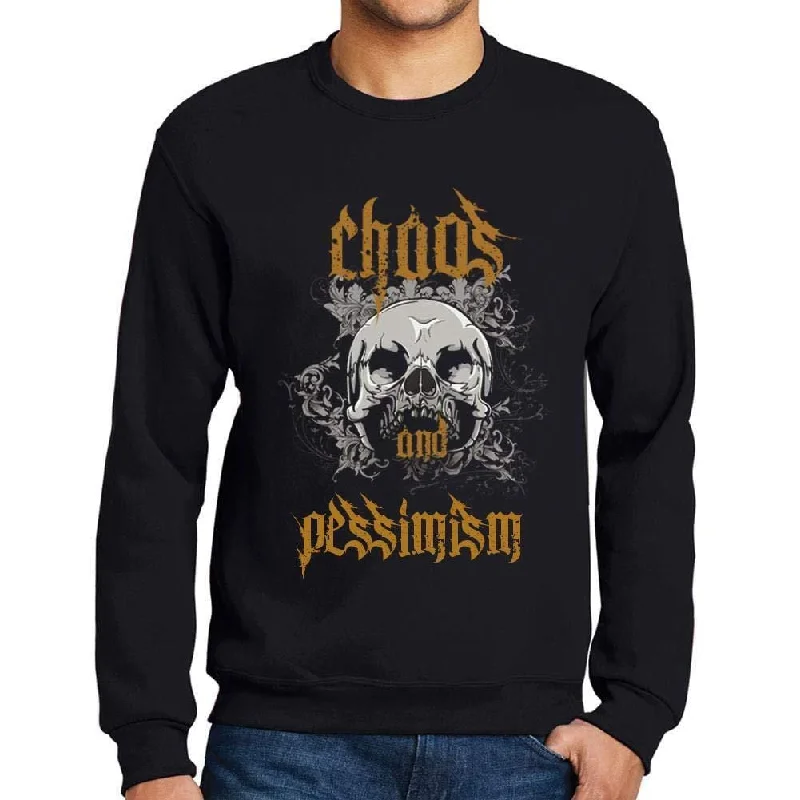 Big Savings Ultrabasic - Homme Imprimé Graphique Sweat-Shirt Chaos and Pessimism Noir Profond