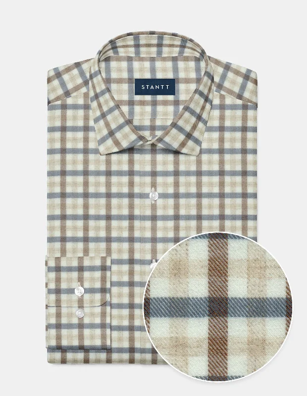 Weekend Discounts to Relish Organic Dusty Blue and Chestnut Flannel
