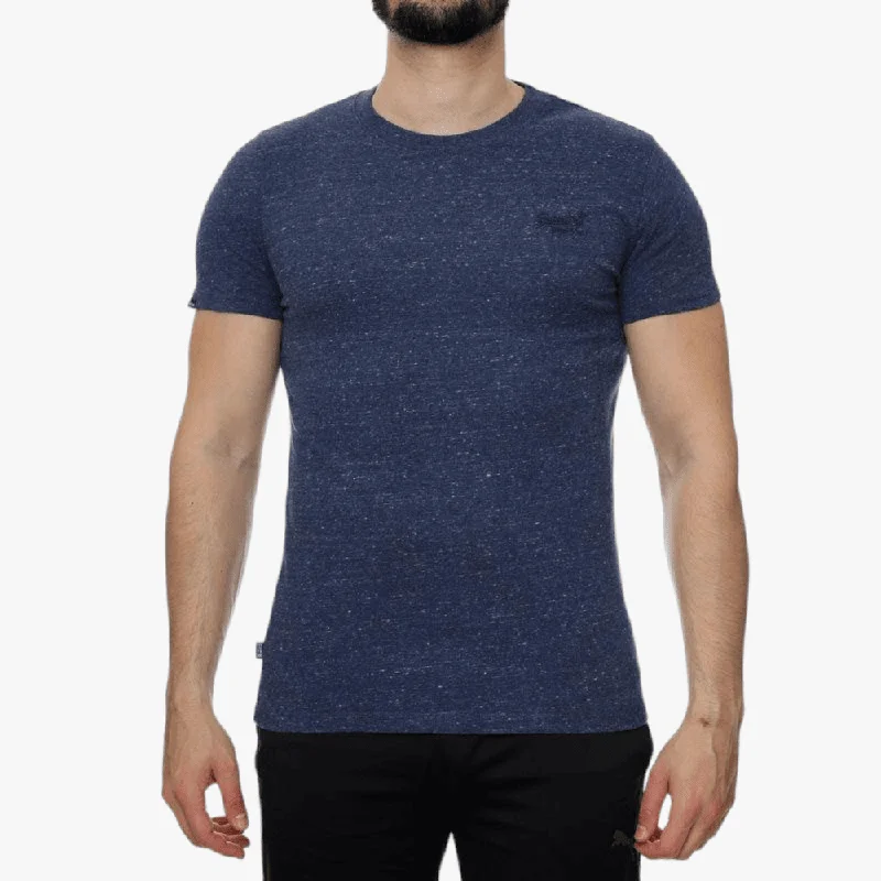 Year-End Sale Superdry Mens Vintage Logo Emb Short Sleeve Tee Deep Blue Heather