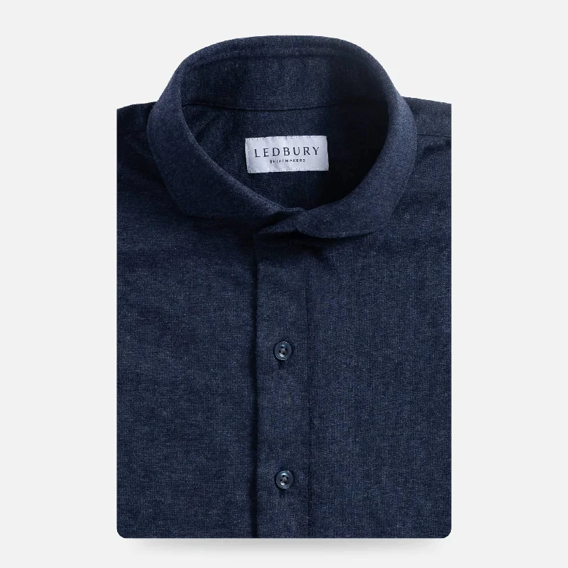 Amazing Deals The Navy Heather Renton Brushed Jersey Custom Shirt