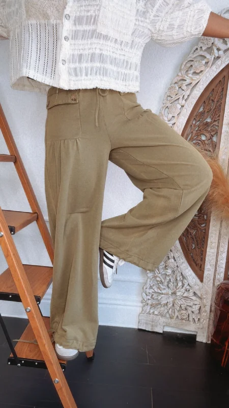 Weekend Offers That Delight In The Mix Mineral Wash Drawstring Jogger, Olive