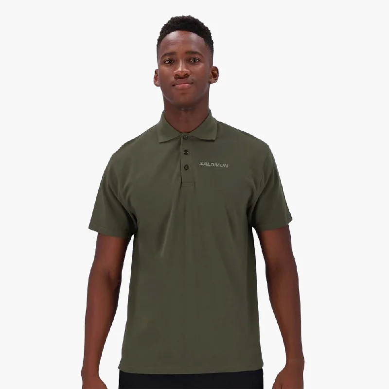Deal Alert Salomon Mens Everyday Short Sleeve Golfer Grape Leaf
