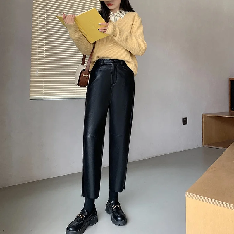 Shop the Weekend Away CityHottie - Burgundy Leather Pants Women Wide Leg Trousers Korean Style Y2k Fashion Loose Pants High Waisted Black Pu Baggy Pants Shop the Weekend Away CityHottie - Burgundy Leather Pants Women Wide Leg Trousers Korean Style Y2k Fashion Loose Pants High Waisted Black Pu Baggy Pants