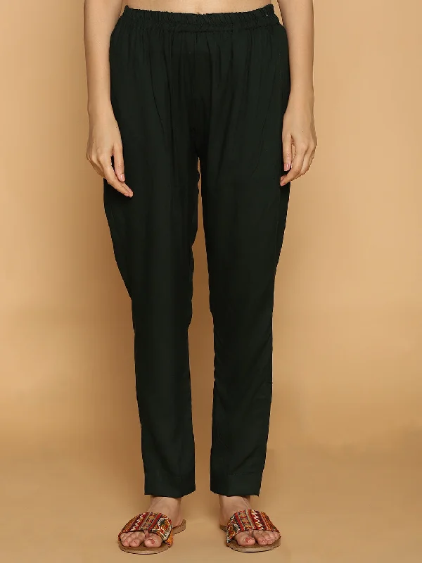 Weekend Savings Extravaganza BottleGreen Rayon Pants