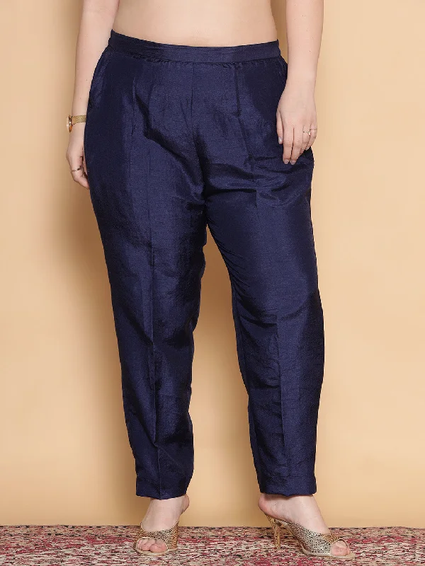 Closeout Deal Navy Silk Pants