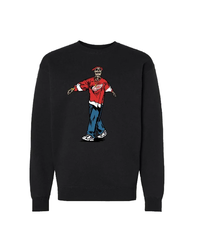 Overstock Sale Ink Detroit - Tupac Wings Jersey Crewneck Sweatshirt- Black