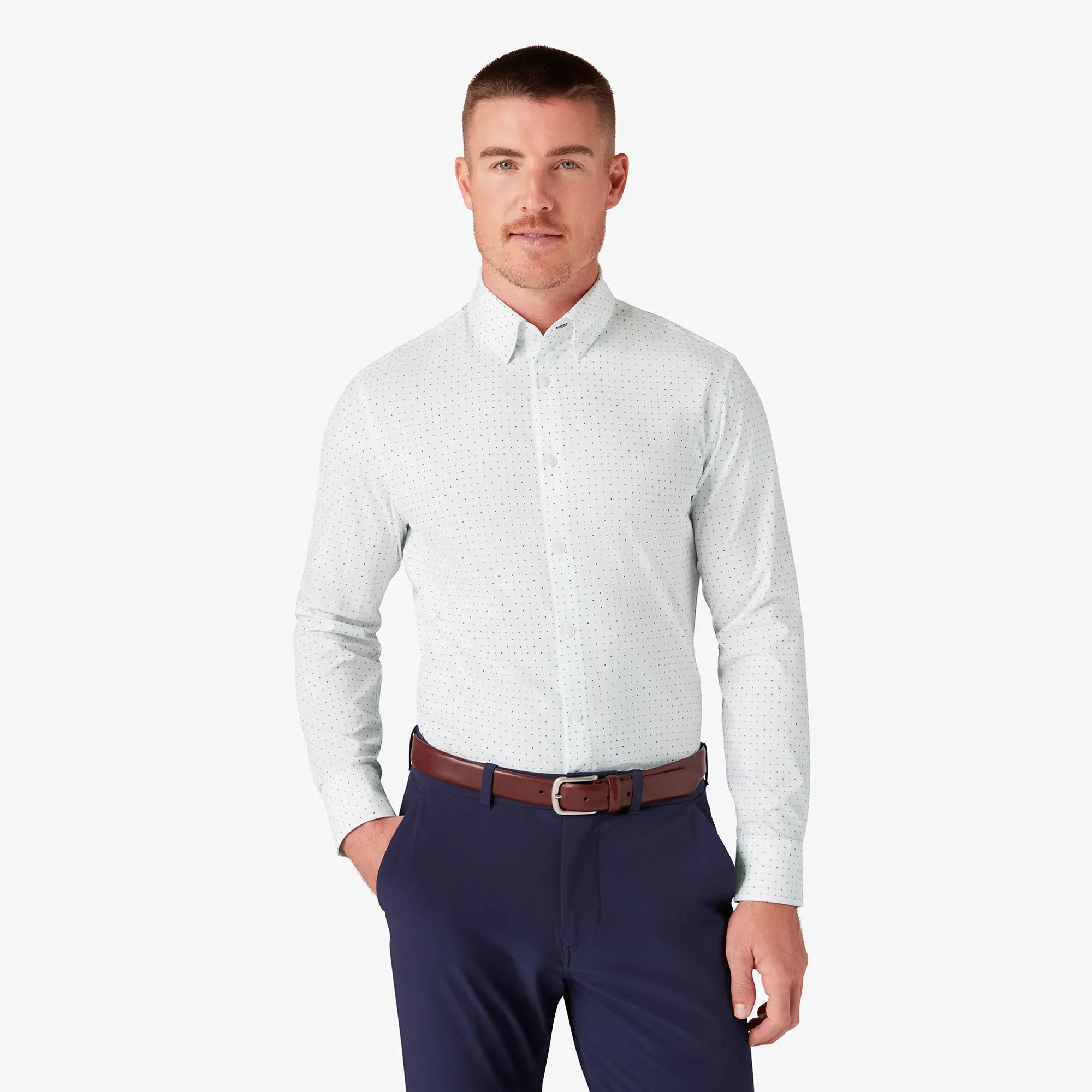 Price Buster Mizzen & Main Leeward Dress Shirt - Trim Fit