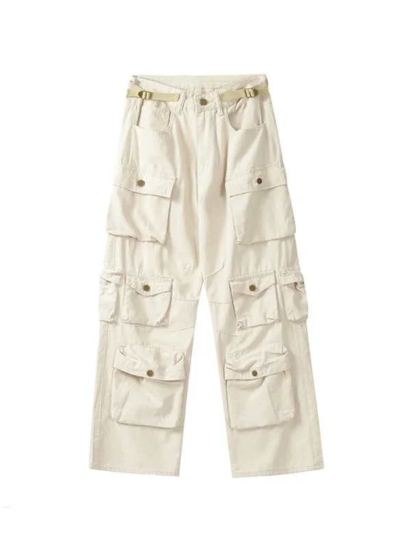 Weekend Specials to Delight Men's Multi Pockets Loose Cargo Pants