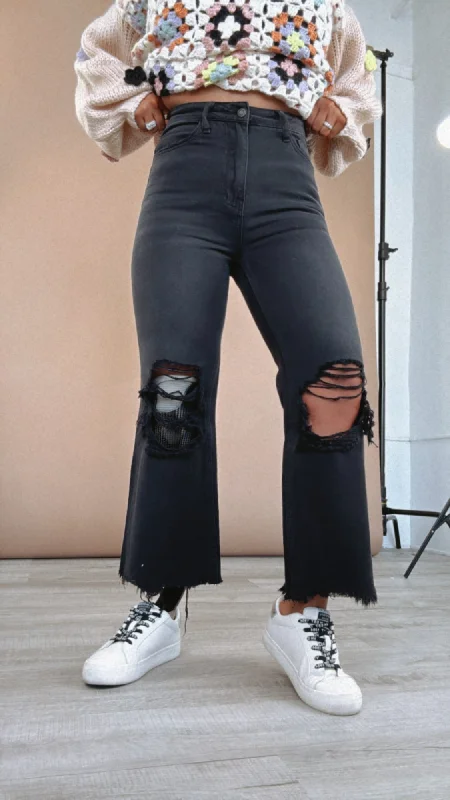 Flash Deal Brooks Distressed Jean, Black VERVET