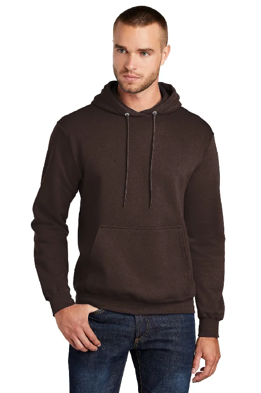 Big Savings Port & Company Mens Core Pill Resistant Fleece Hooded Sweatshirt Hoodie w/ Pouch Pocket - Dark Chocolate Brown Big Savings Port & Company Mens Core Pill Resistant Fleece Hooded Sweatshirt Hoodie w/ Pouch Pocket - Dark Chocolate Brown