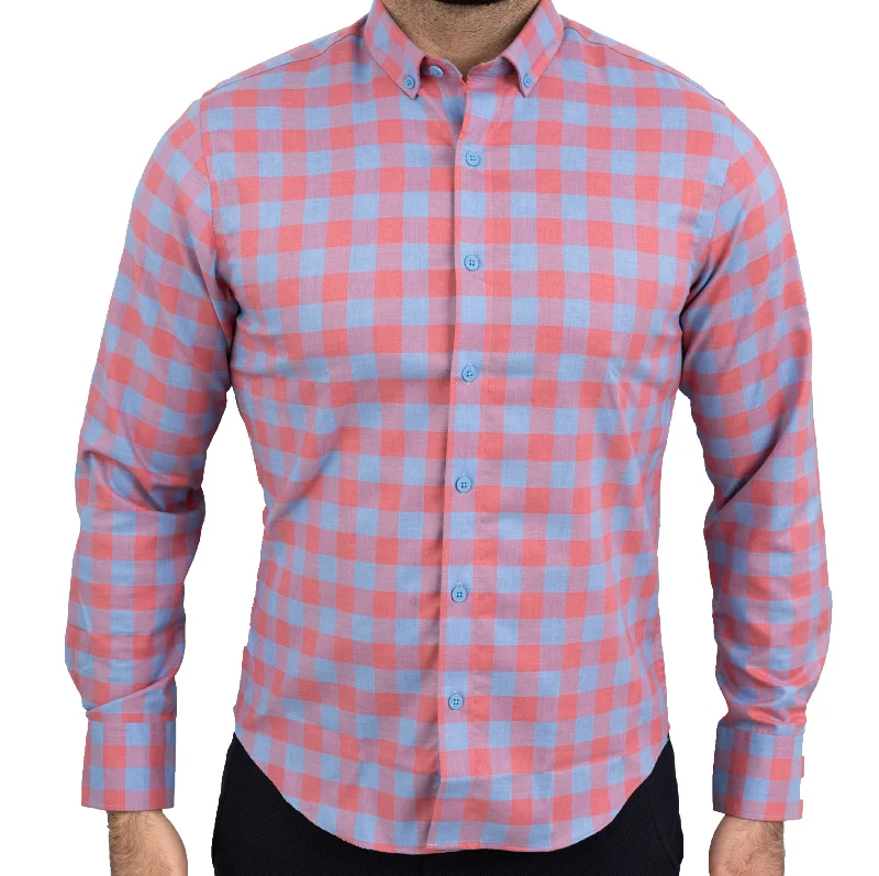 Closeout Sale untuck(able) Salmon Gingham