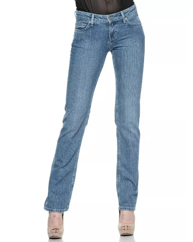 Weekend Deals That Sparkle Ungaro Fever Women's Light Blue Cotton Jeans & Pant - W32 US
