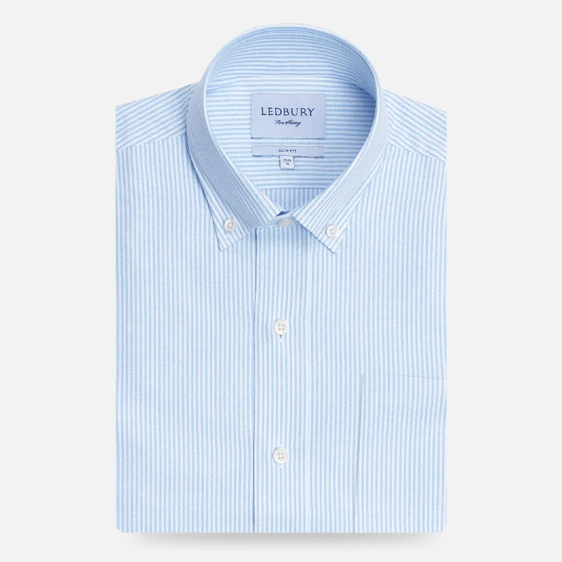 Closeout The Light Blue Mayfield Oxford Stripe Custom Shirt
