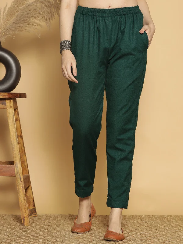 Weekend Bargains to Sizzle BottleGreen Acrylic Pants