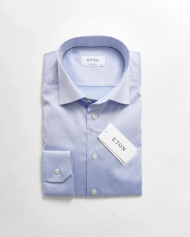 Unbeatable Prices Signature Twill Light Blue Contemporary Dress Shirt
