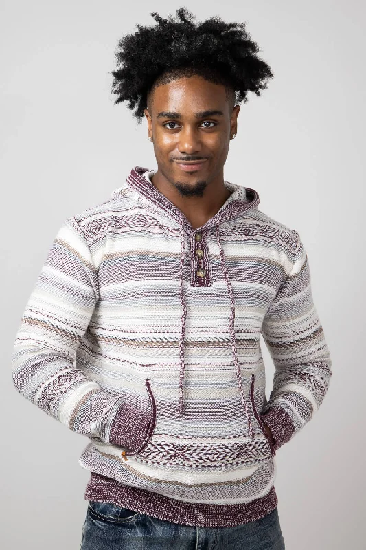 Markdowns Simply Southern Hooded Sweater for Men in Port | PP-0224-MN-HD-SWTR-PORT