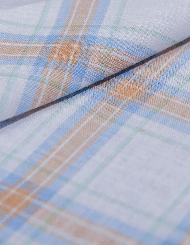 Weekend Discounts to Snag Latte And Mint Slubweave Plaid