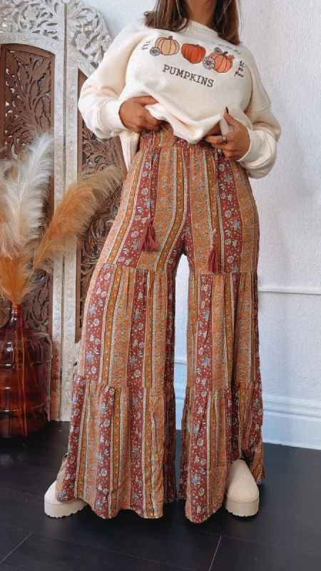 Weekend Offers That Shine Sunset Blooms Wide Leg Pant, Yellow