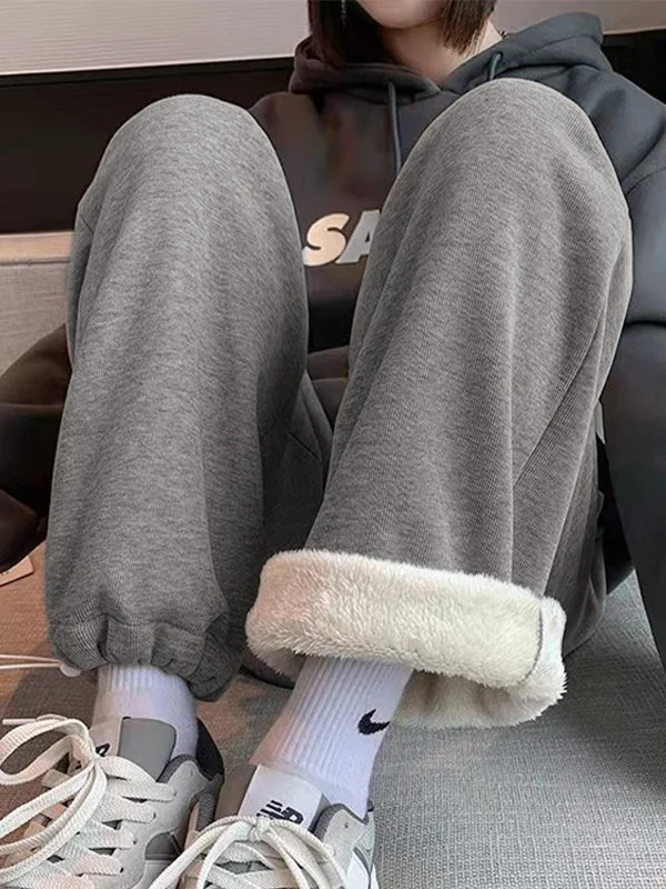 Hurry In Fleece Lined Straight Leg Sweatpants