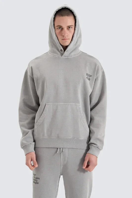 Savings Soar This Weekend Core Line Heavy Box Fit Hooded Sweater Pigment Alloy